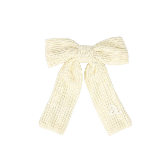 ARCHI CREAM KNIT BOW [FINAL SALE]
