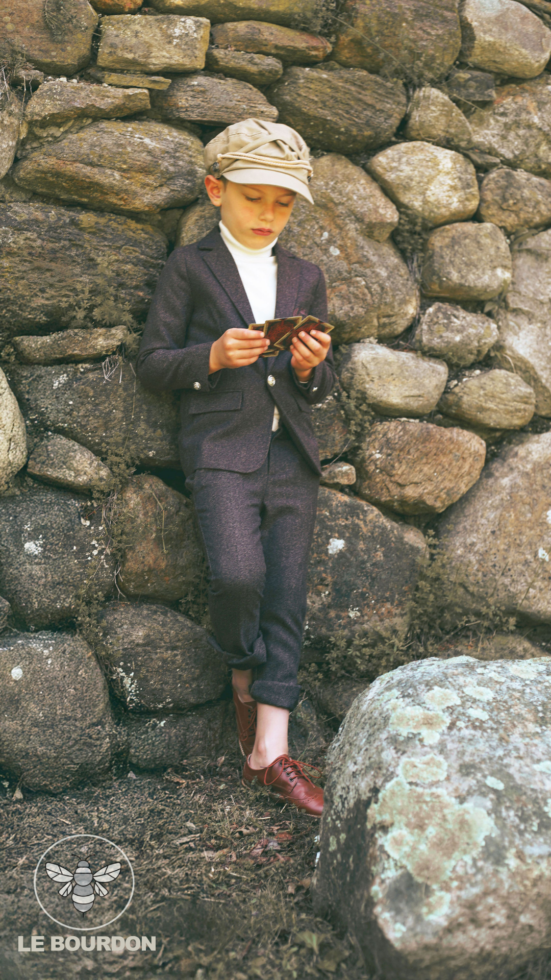LE BOURDON BROWN TEXTURED PANTS