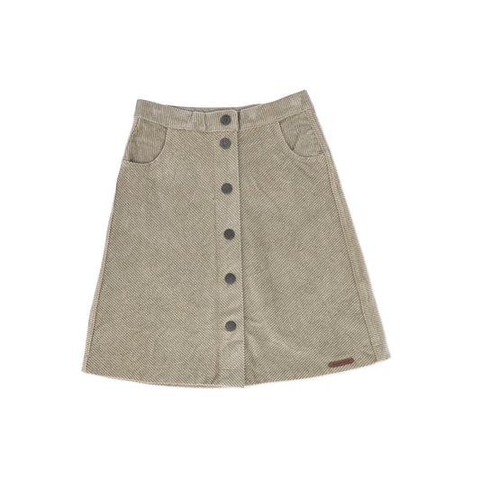 MARMAR COPENHAGEN LIGHT SAGE CORDUROY BUTTON SKIRT [FINAL SALE]