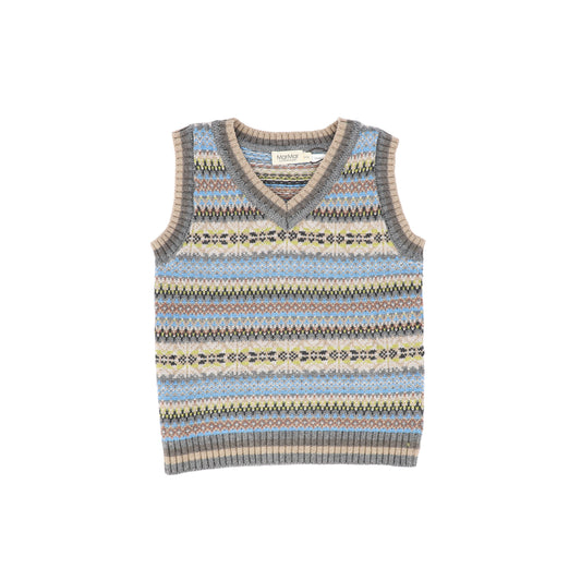 MARMAR COPENHAGEN MULTI COLOR DESIGN KNIT VEST [FINAL SALE]