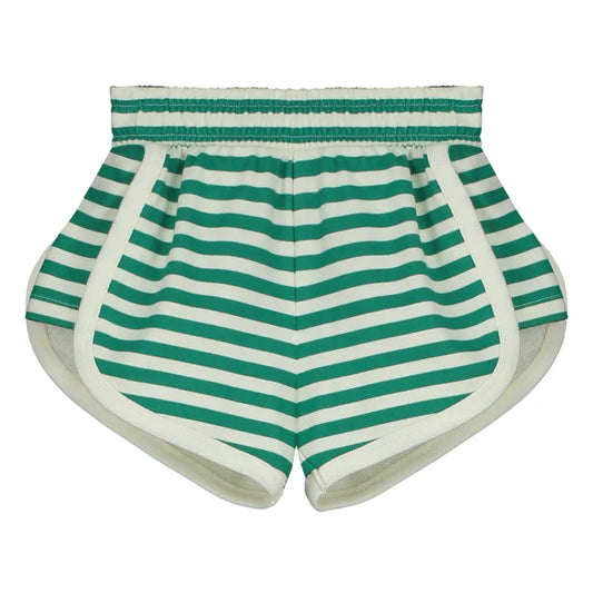 LETTER TO THE WORLD GREEN/WHITE STRIPE WAISTED SHORTS