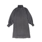 BAMBOO BLACK DENIM SMOCKED NECK DRESS
