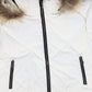 ELLABEE WHITE WITH NATURAL FUR TRIM COAT