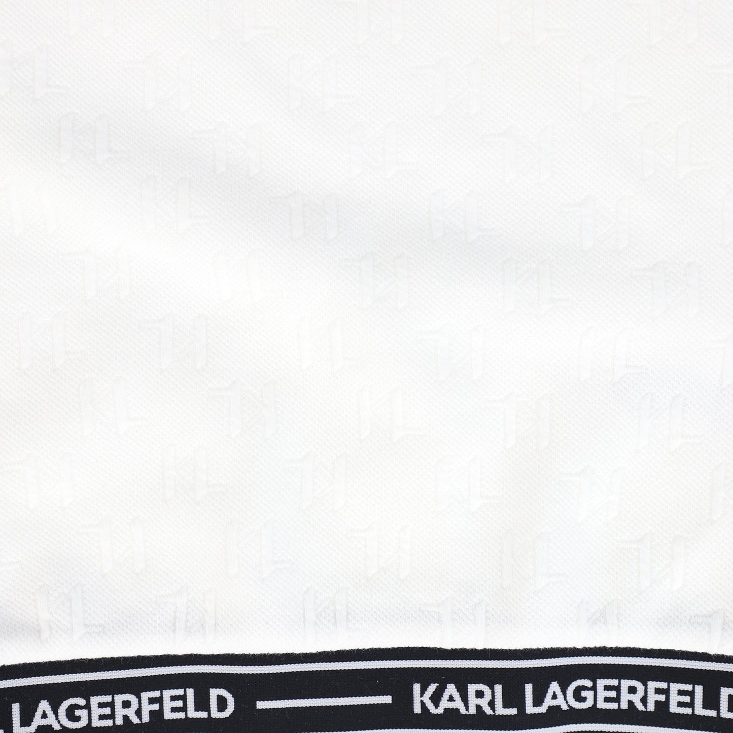 KARL LAGERFELD IVORY QUILTED SWEATSHIRT