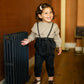ANALOGIE BLACK WASH BUBBLE SUSPENDER PANTS