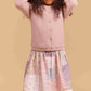 WHEAT PINK FLORAL PATCHWORK SKIRT