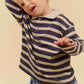 WHEAT GREY STRIPE POLO