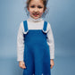BEBE ORGANIC ROYAL BLUE FLOWER TRIM KNIT JUMPER