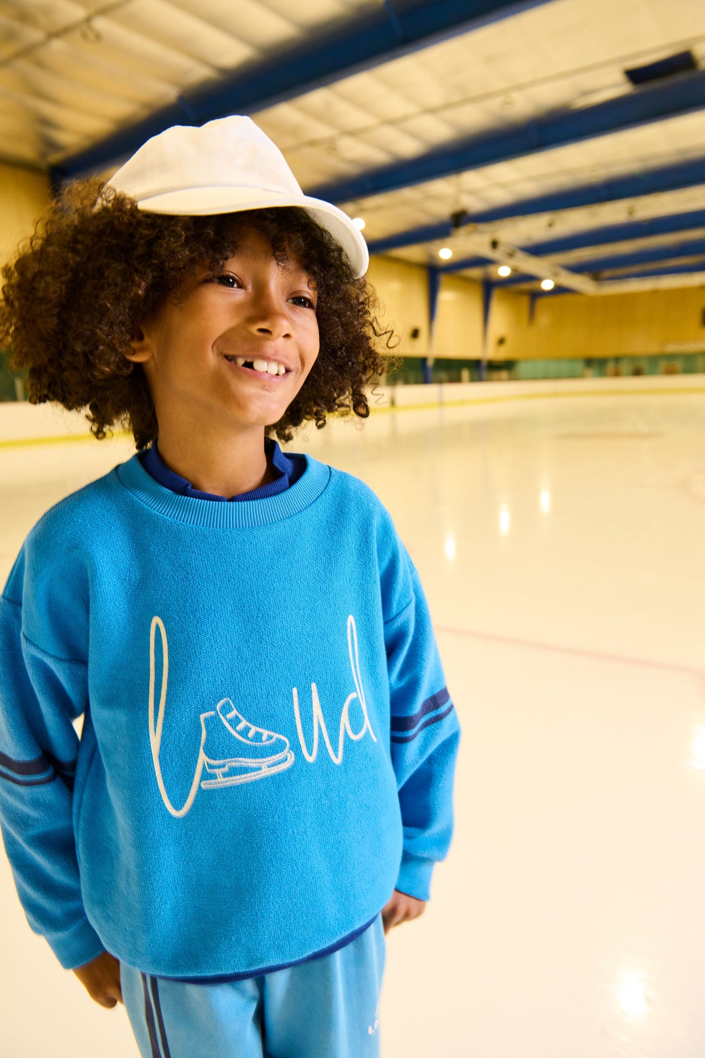 LOUD SEA BLUE CONTRAST STRIPE SKATE SWEATSHIRT
