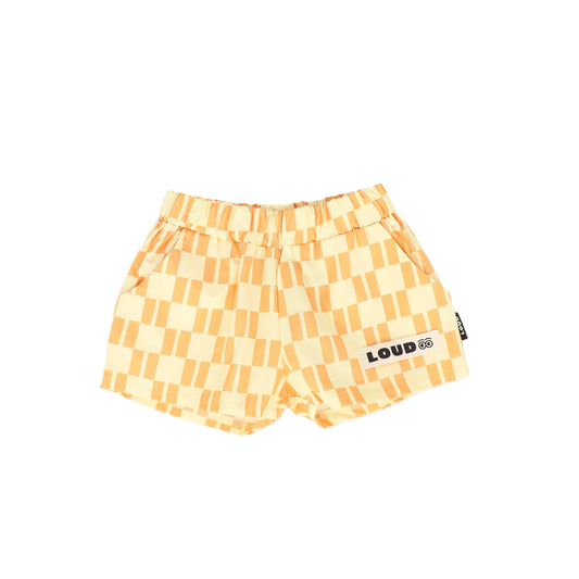 LOUD ORANGE/YELLOW CHECKED SHORTS