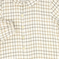 LE BOURDON BEIGE/BROWN WINDOWPANE PETER PAN BLOUSE