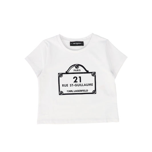 KARL LAGERFELD IVORY GRAPHIC T-SHIRT