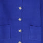 TUSTELLO ROYAL BLUE RIBBED BUTTON CARDIGAN