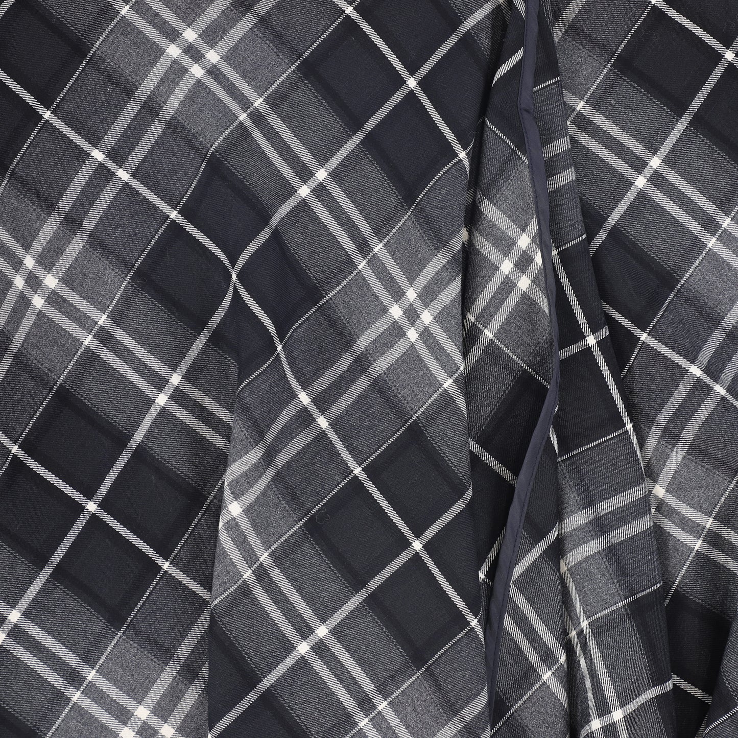 BAMBOO NAVY PLAID WRAP RUFFLE MAXI SKIRT
