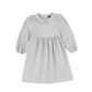 BAMBOO LIGHT GREY WOOL PIPED DRESS