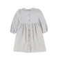 BAMBOO LIGHT GREY WOOL PIPED DRESS