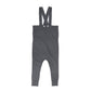 LE BOURDON GREY KNIT SUSPENDER OVERALLS