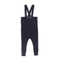 LE BOURDON NAVY KNIT SUSPENDER OVERALLS