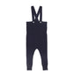 LE BOURDON NAVY KNIT SUSPENDER OVERALLS