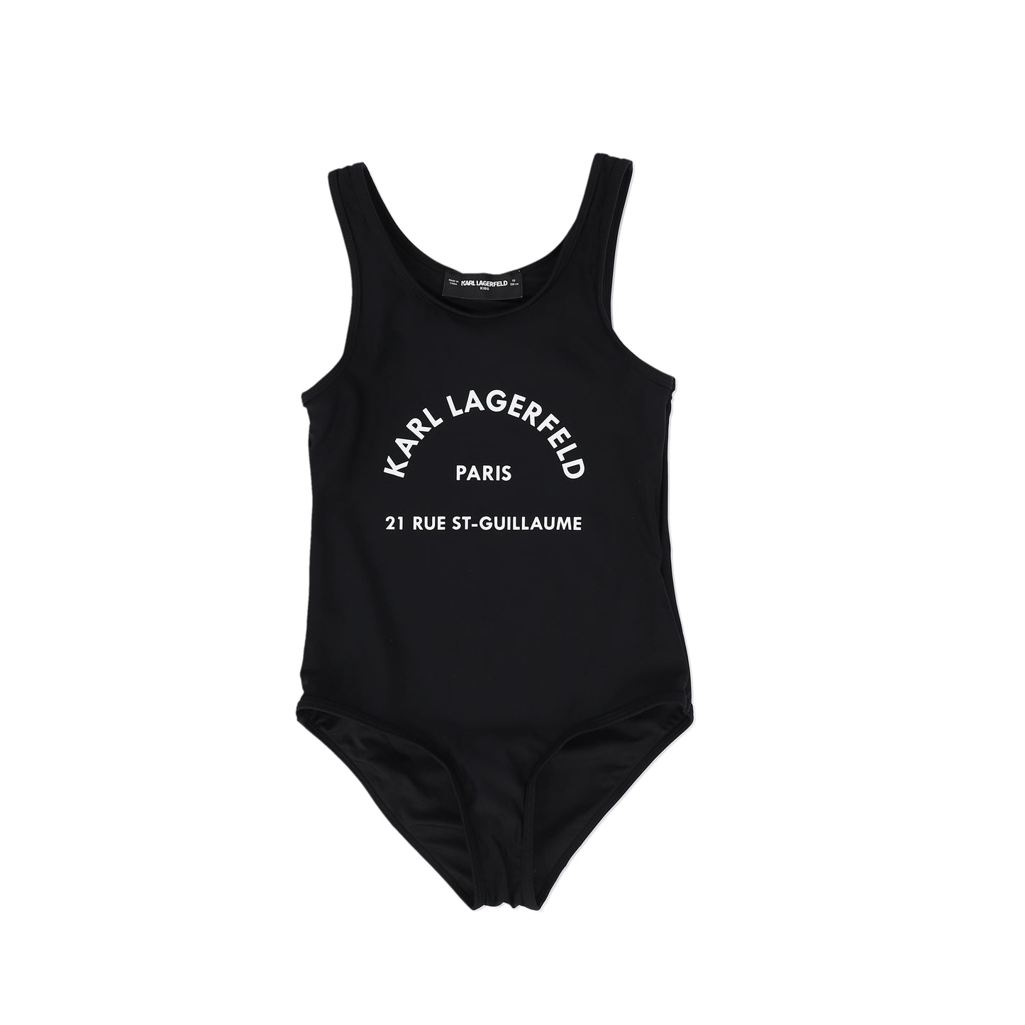 KARL LAGERFELD BLACK LOGO SWIMSUIT