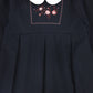 BAMBOO NAVY WOOL EMBROIDERED DRESS
