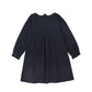 BAMBOO NAVY WOOL EMBROIDERED DRESS