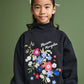 MAISON MANGOSTAN BLACK EMBROIDERED FLORAL TURTLENECK SWEATER