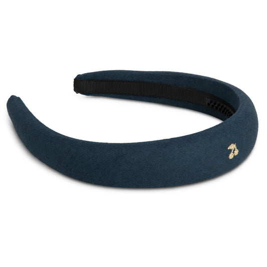 LE ENFANT NAVY CHERRY EMBROIDERED HEADBAND [FINAL SALE]
