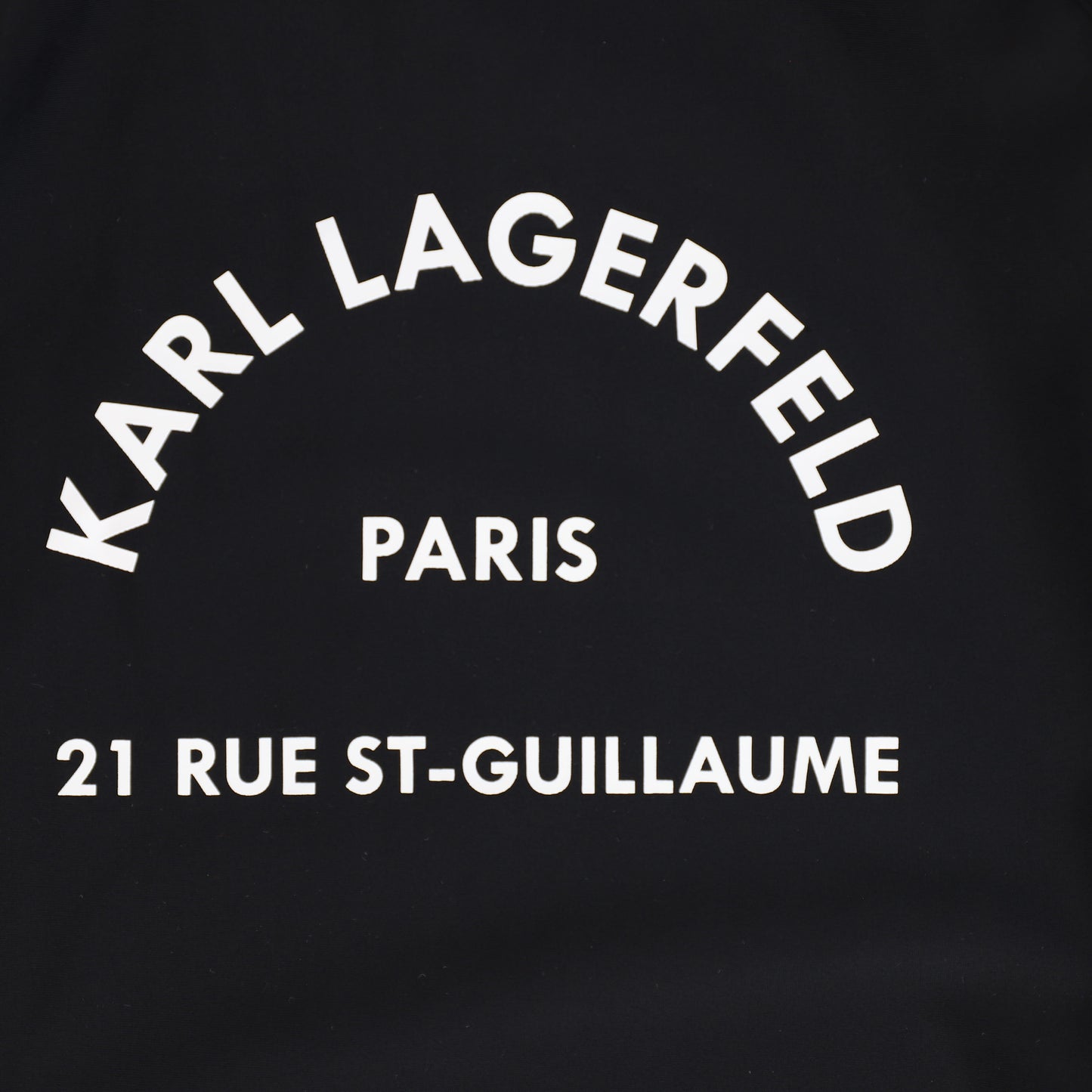 KARL LAGERFELD BLACK LOGO SWIMSUIT