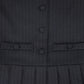 BACE COLLECTION GREY STRIPED BUTTON JUMPER
