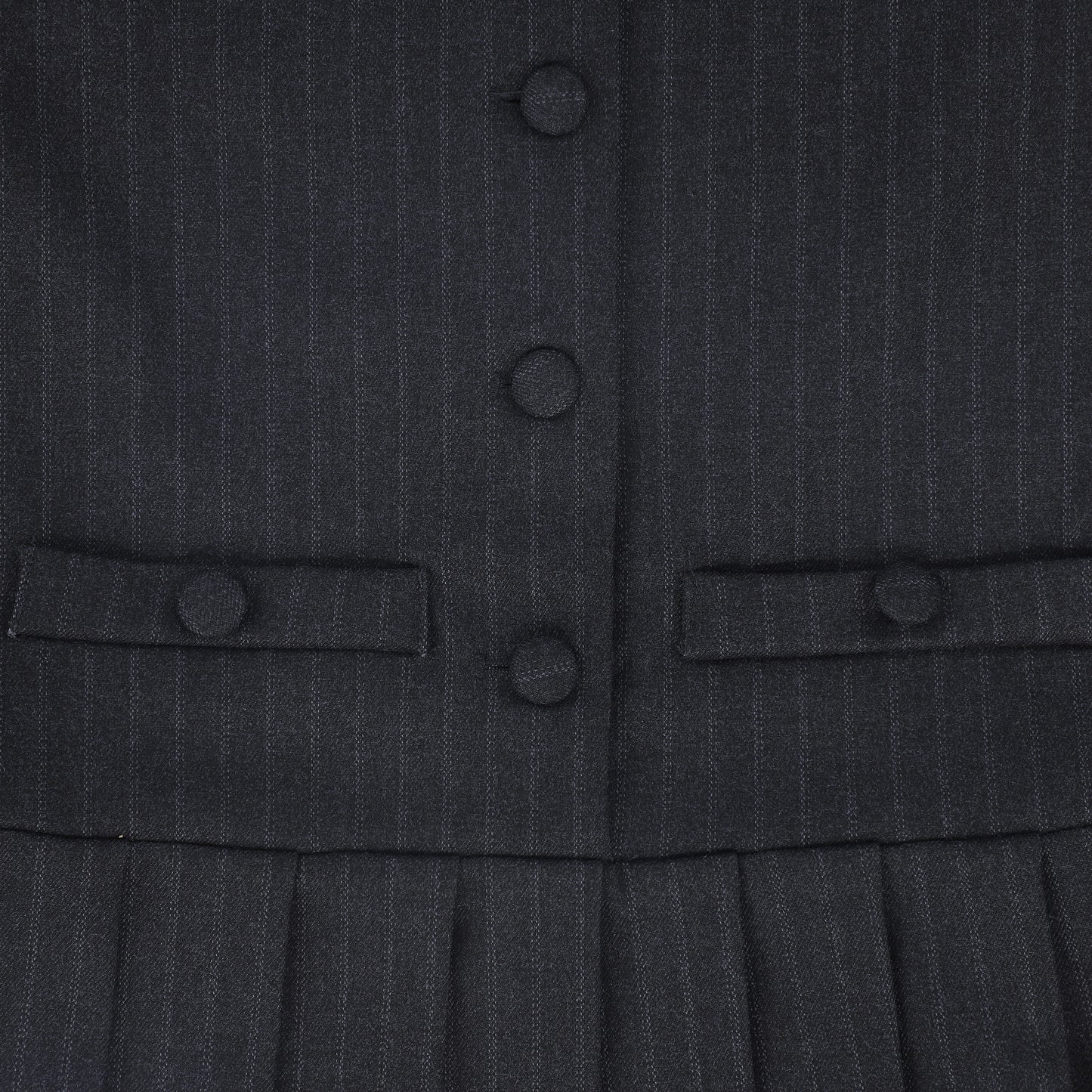BACE COLLECTION GREY STRIPED BUTTON JUMPER