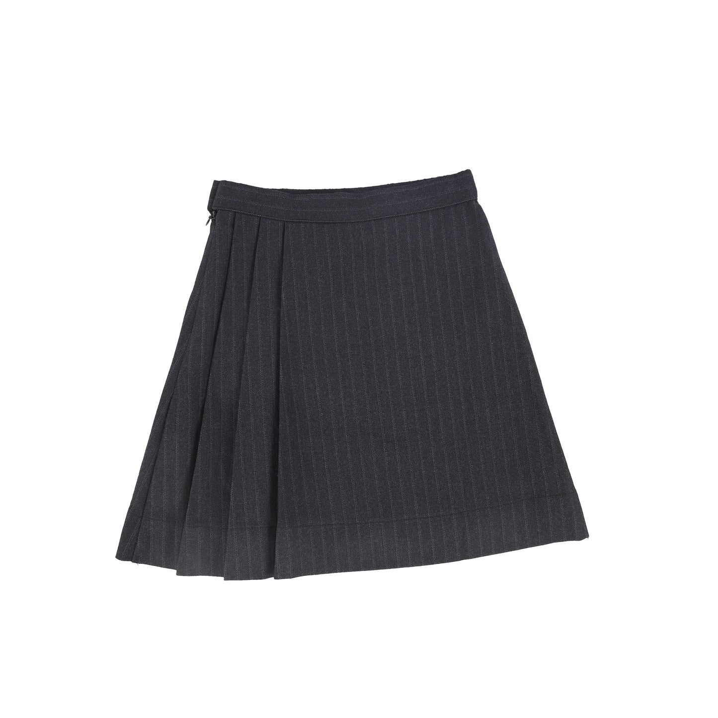 BACE COLLECTION GREY STRIPED BUTTON SKIRT