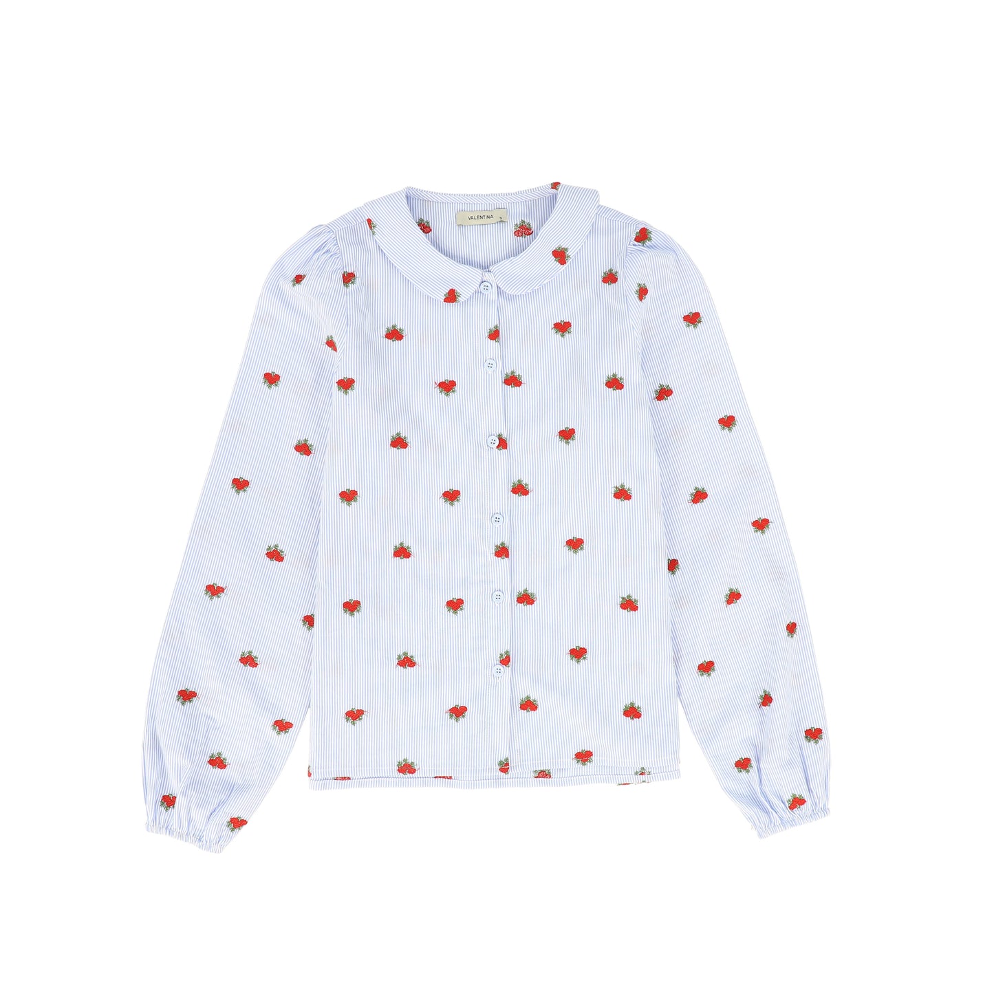 VALENTINA FLORAL PINSTRIPE FLORAL BLOUSE [FINAL SALE]
