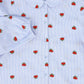 VALENTINA FLORAL PINSTRIPE FLORAL BLOUSE [FINAL SALE]