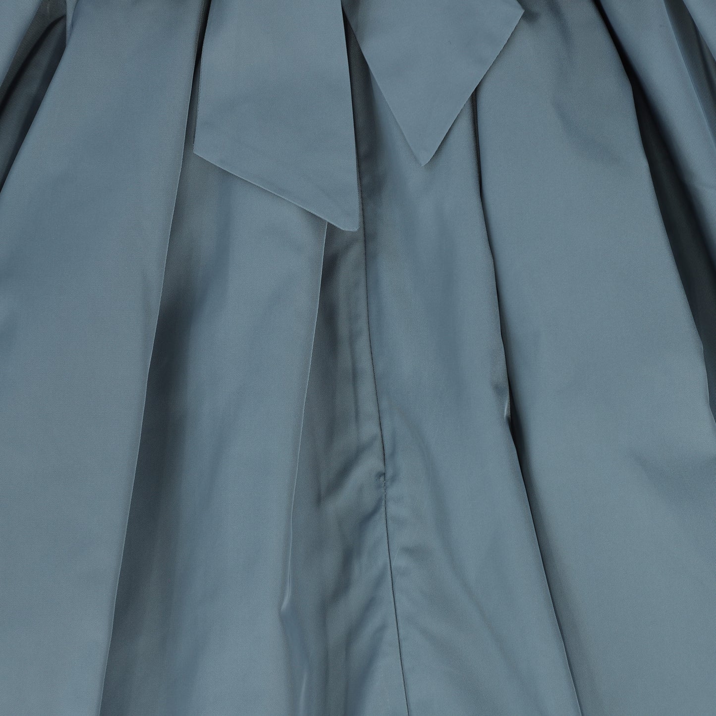 FRANCESCA GUILIANO DUSTY BLUE PUFF SLEEVE NECK TIE BLOUSE