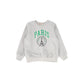 PHIL AND PHOEBE GREY PARIS STRIPED TRIM SWEATSHIRT