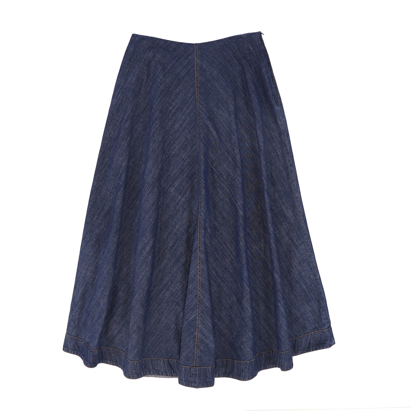 BAMBOO DARK DENIM FLAIR MAXI SKIRT [FINAL SALE]