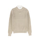 MALLORY AND MERLOT BEIGE RUFFLE KNIT MOCKNECK