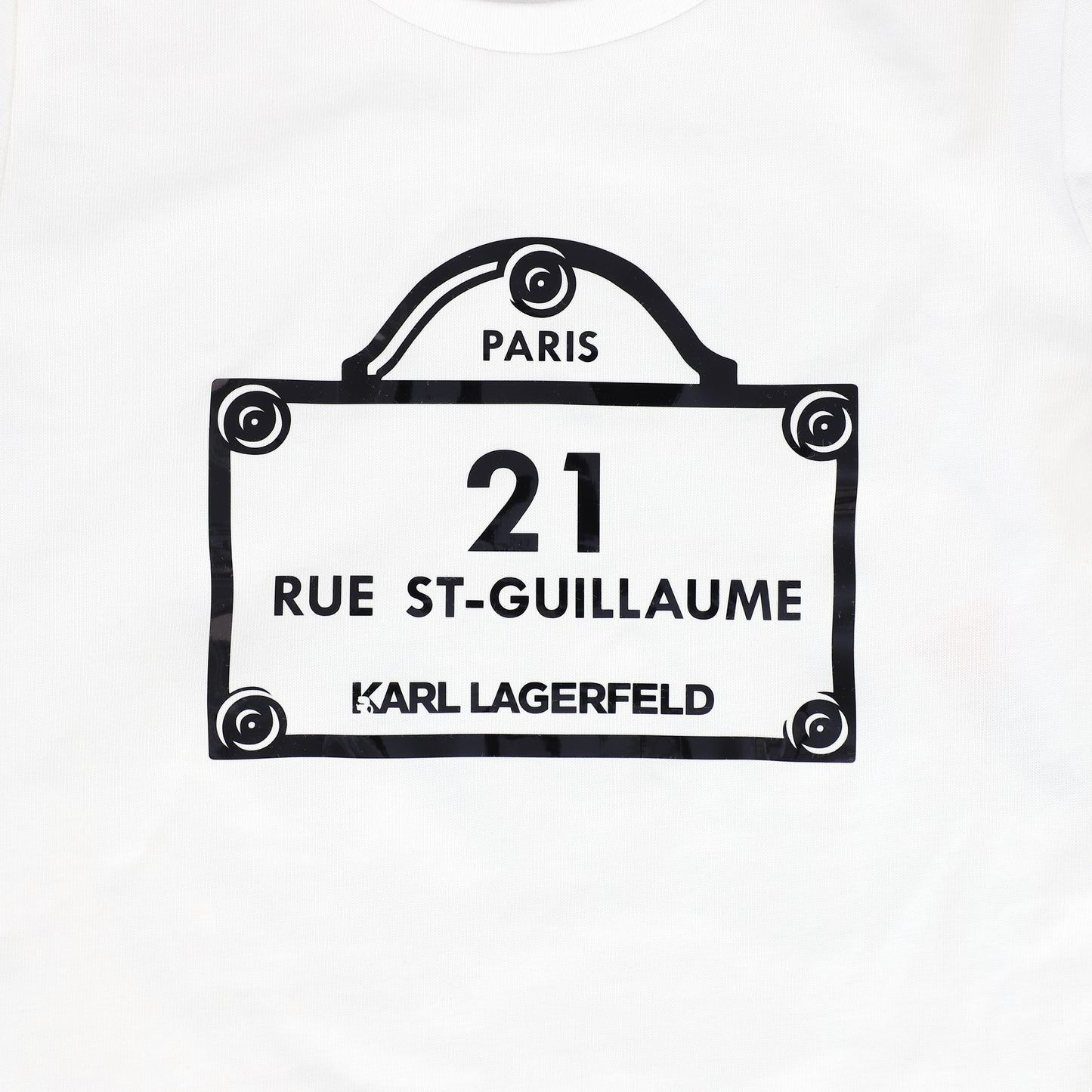 KARL LAGERFELD IVORY GRAPHIC T-SHIRT