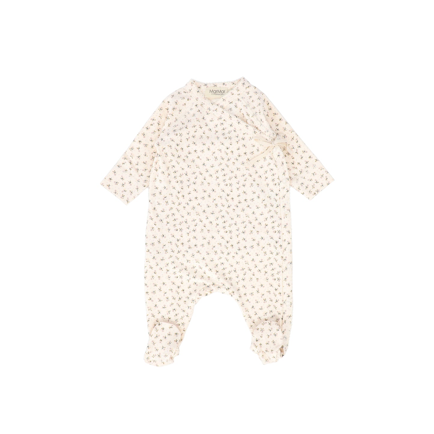 MARMAR COPENHAGEN PALE PINK FLORAL FOOTIE