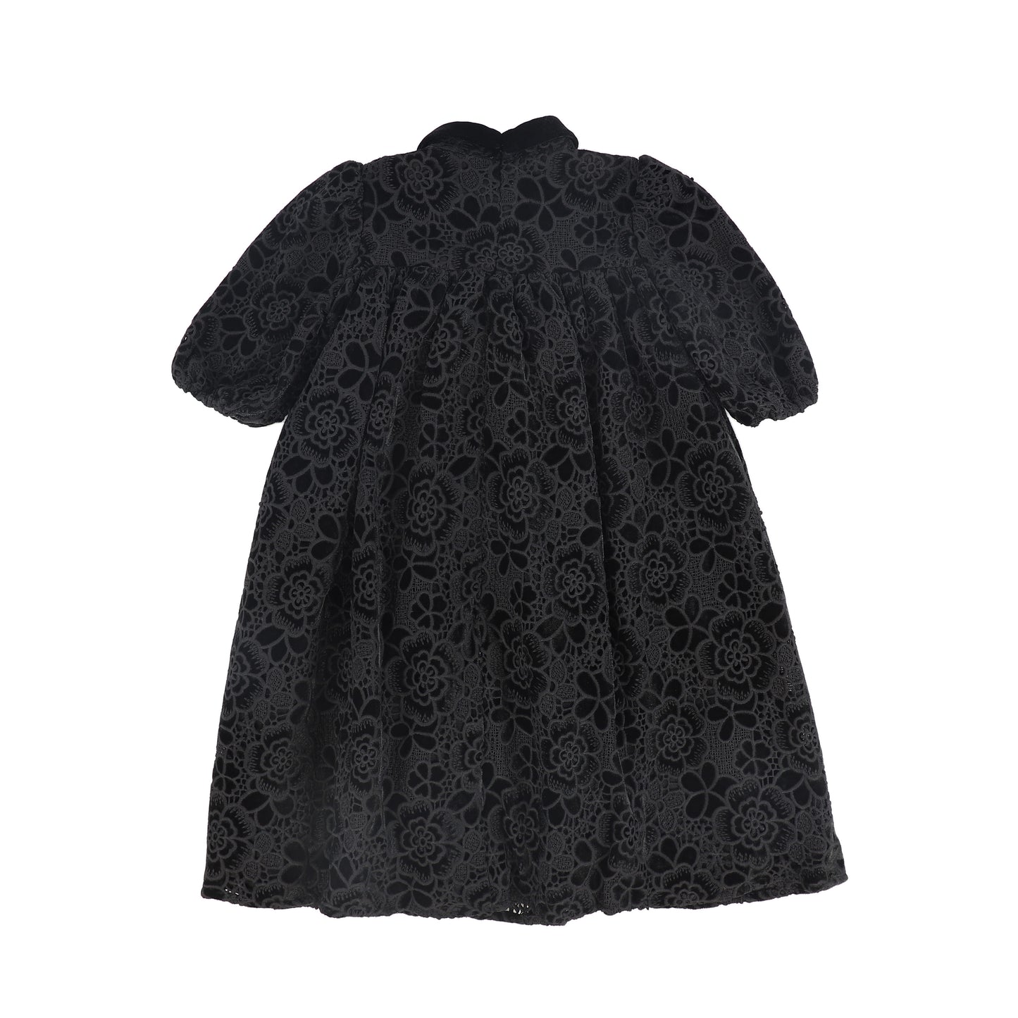 FRANCESCA GUILIANO BLACK VELVET EMPIRE DRESS