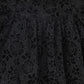FRANCESCA GUILIANO BLACK VELVET EMPIRE DRESS