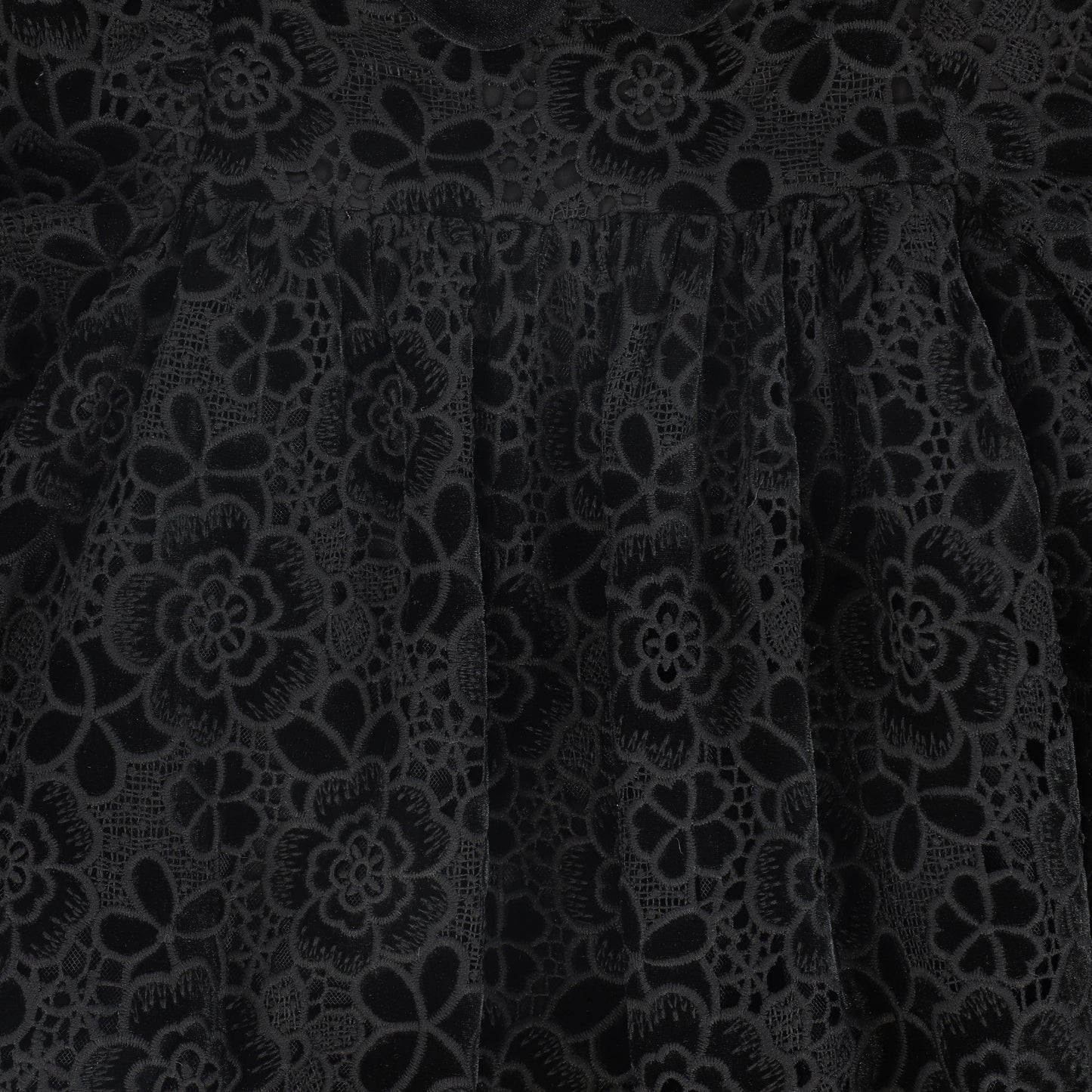 FRANCESCA GUILIANO BLACK VELVET EMPIRE DRESS