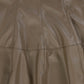 MALLORY AND MERLOT OLIVE GREEN LEATHER PANELED SEAM SKIRT