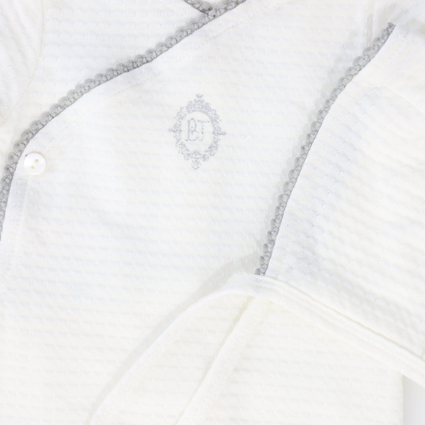 BEBE JOLEE WHITE/BLUE MEDALLION WRAP FOOTIE
