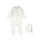 BEBE JOLEE WHITE/BLUE MEDALLION WRAP FOOTIE