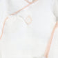 BEBE JOLEE WHITE/PINK MEDALLION WRAP FOOTIE