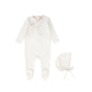 BEBE JOLEE WHITE/PINK MEDALLION WRAP FOOTIE