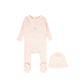 BEBE JOLEE PINK EMBROIDERED FOOTIE