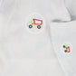 BEBE JOLEE CLOUDY BLUE EMBROIDERED FOOTIE